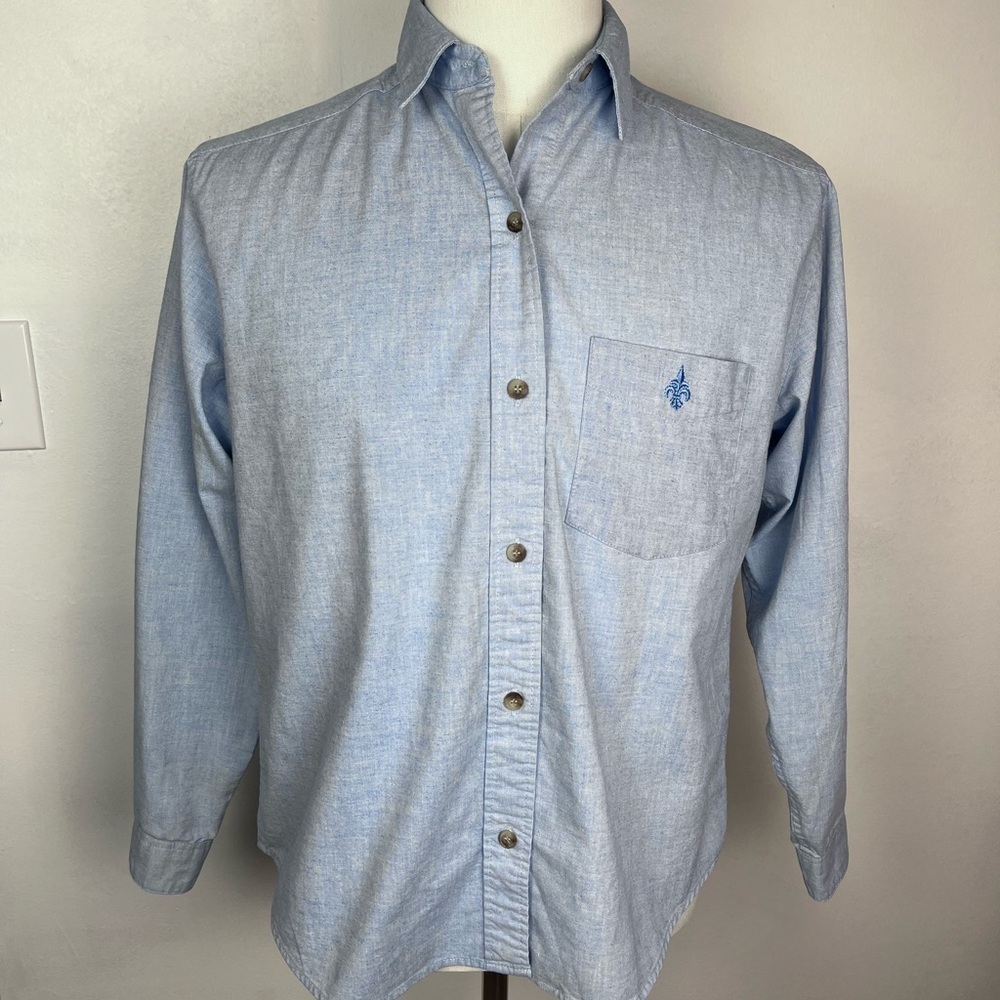 Pendleton Women’s‎ Denim Chambray Size 10 Long Sleeve Blue Button Up